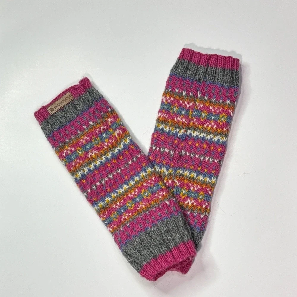 Pachamama Knitwear Wool Leg Warmers | Fair Isle | Handmade